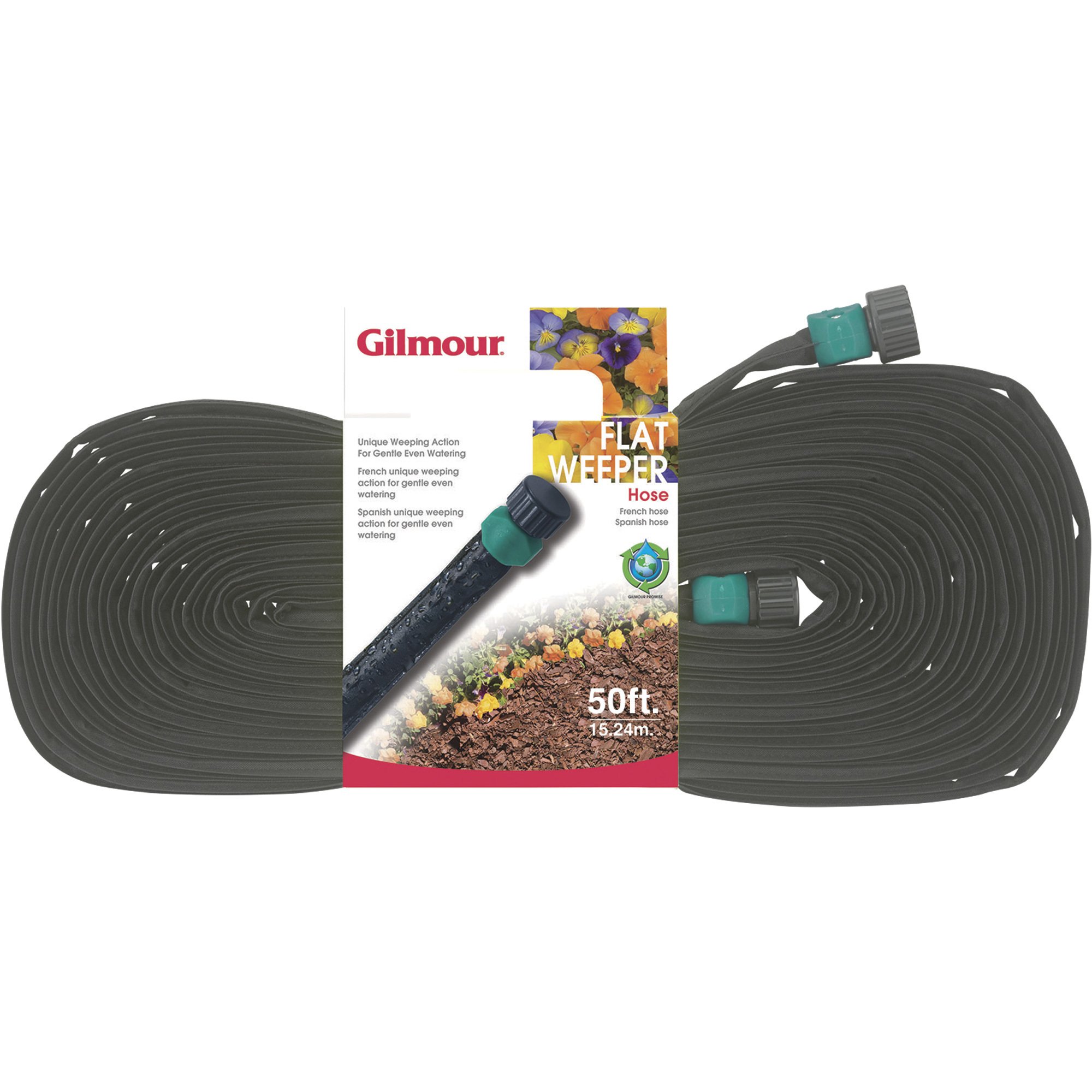 Gilmour Mfg 870501-1001 Soaker Hose, 5/8 in, 50 ft L, Vinyl, Black